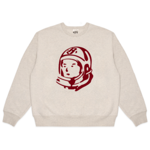 Flocked Helmet Head Crewneck