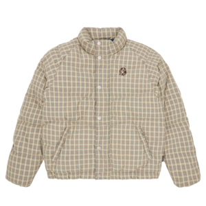 Script Nylon Check Puffer Jacket