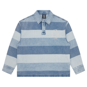 Script Denim Long Sleeve Rugby Shirt