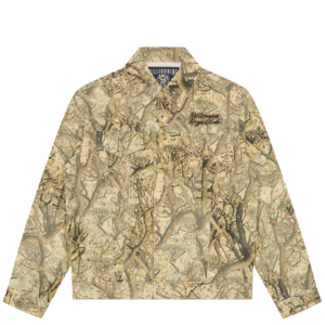 Diamonds & Dollars Tree Camo Trucker Jacket
