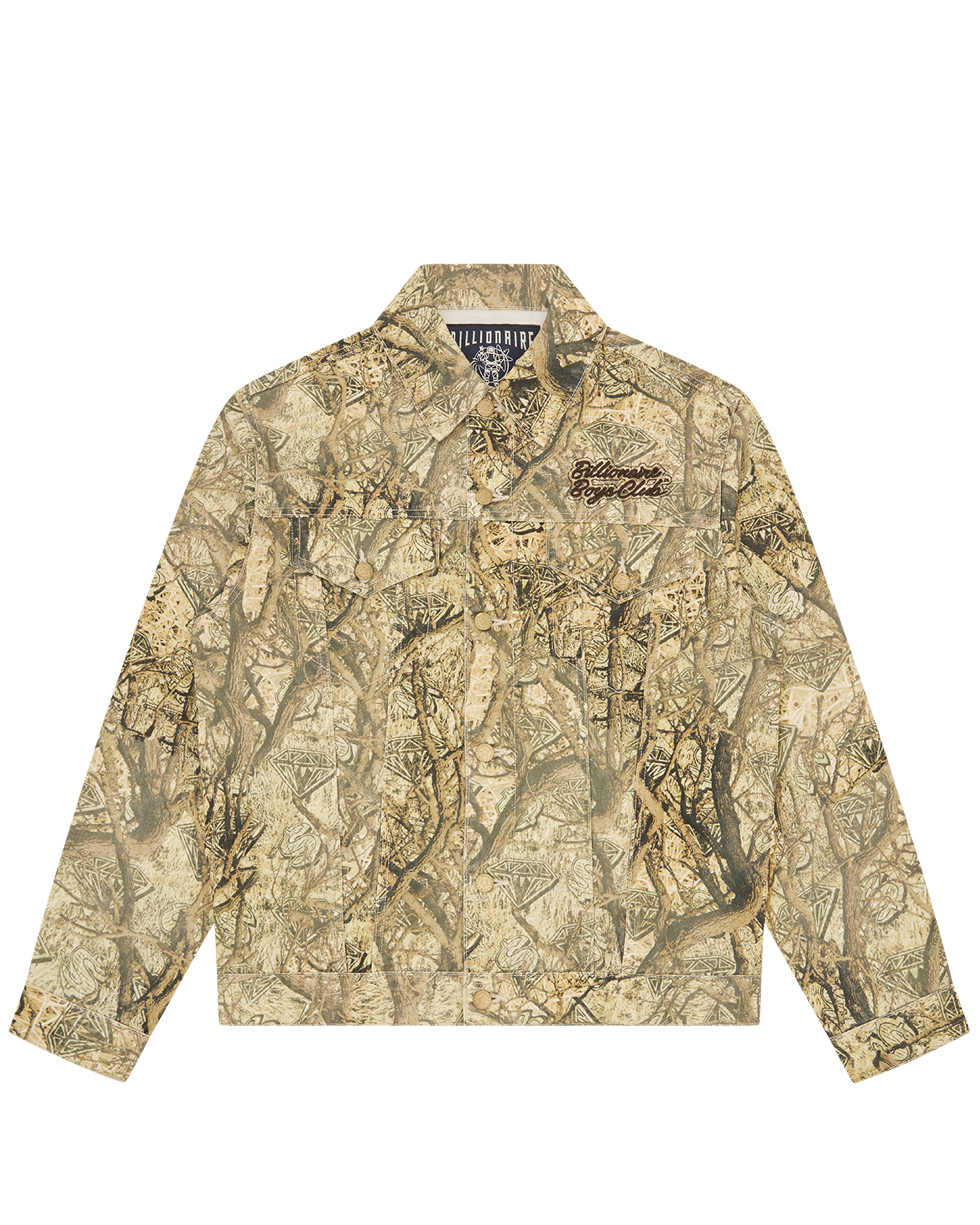 Diamonds & Dollars Tree Camo Trucker Jacket