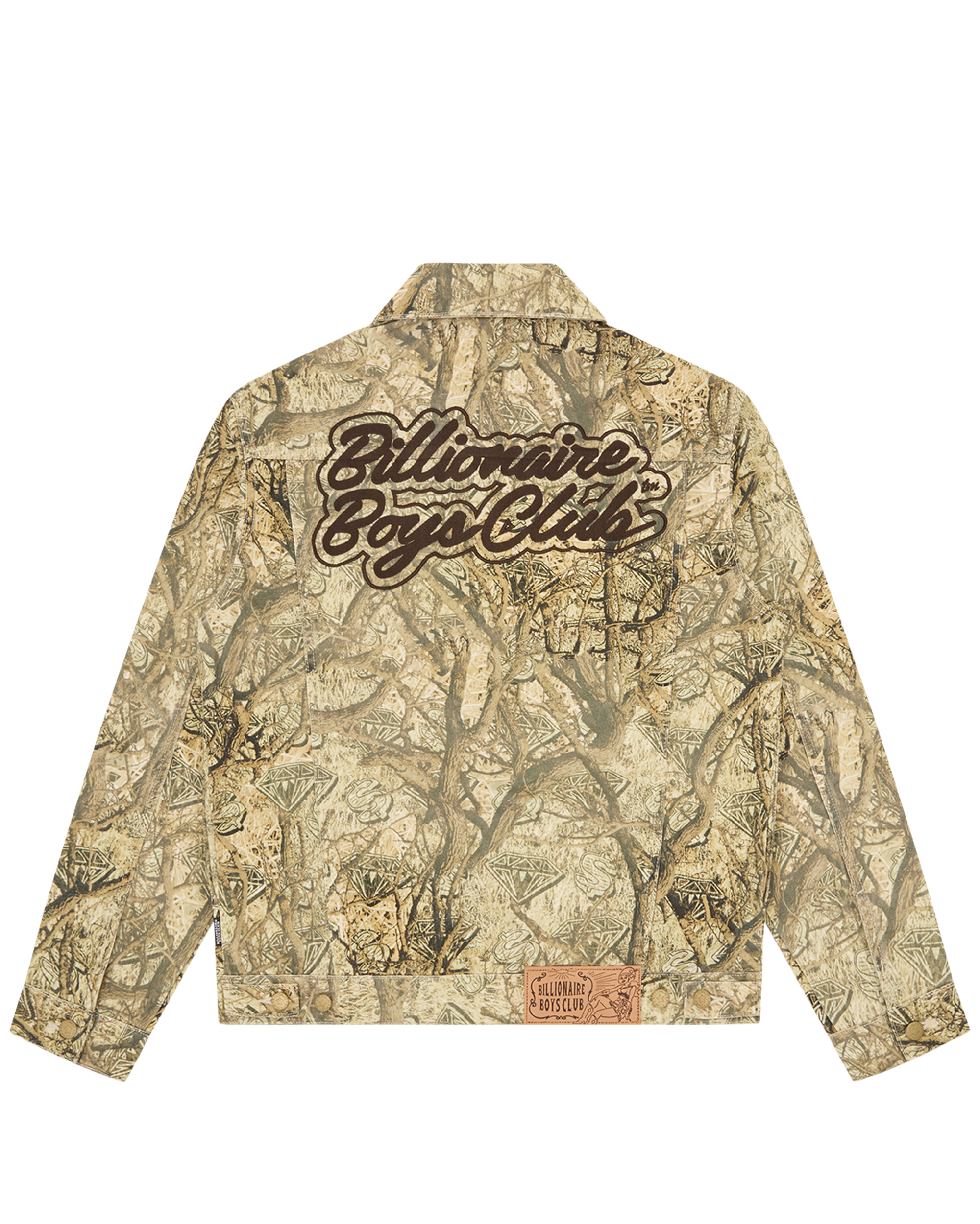 Diamonds & Dollars Tree Camo Trucker Jacket - Image 2