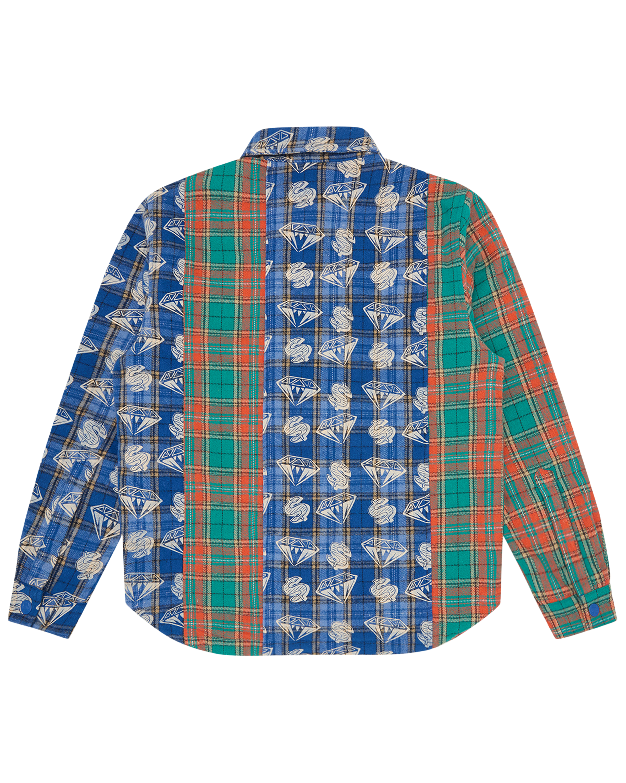 Diamonds & Dollars Check Padded Overshirt - Image 2