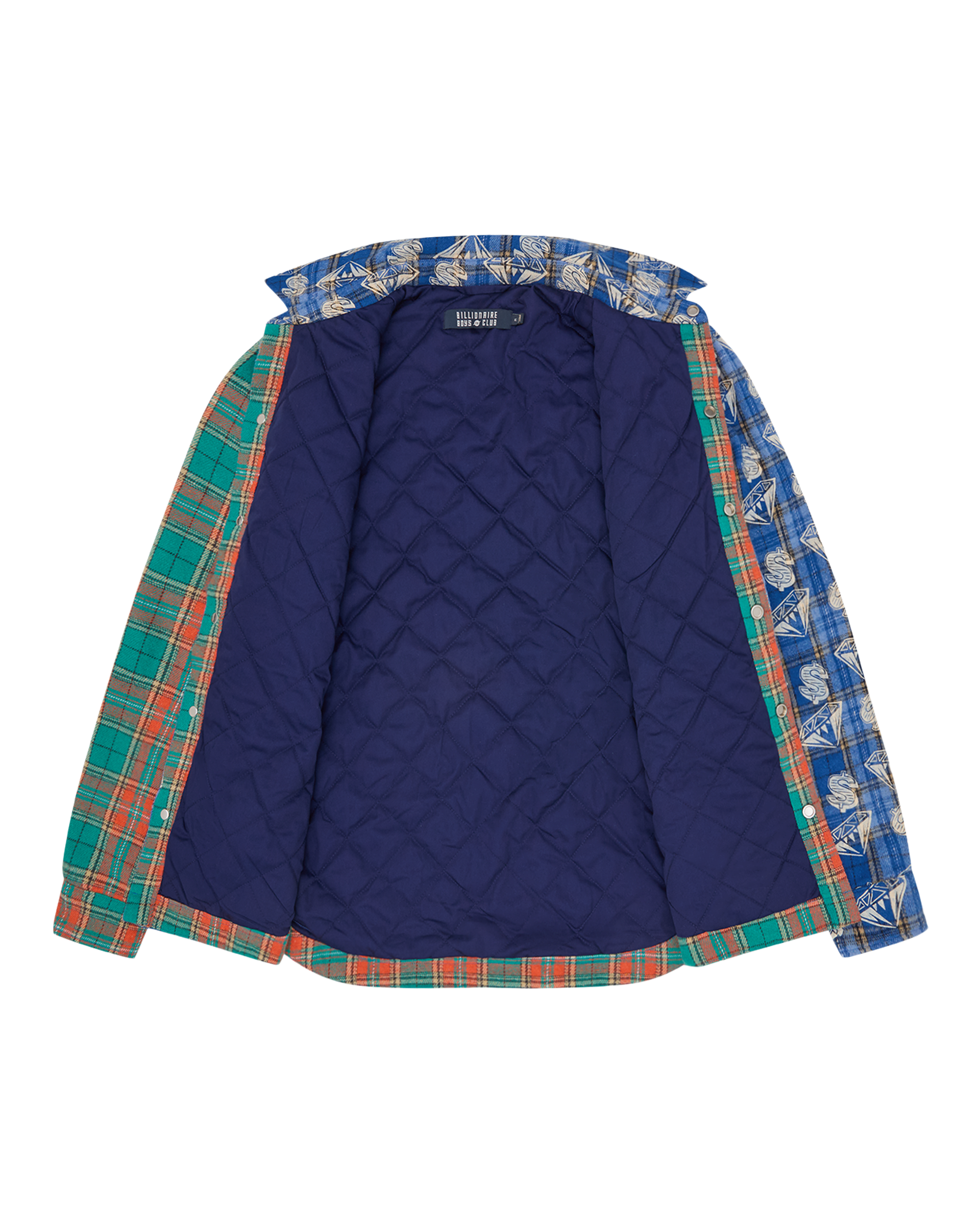 Diamonds & Dollars Check Padded Overshirt - Image 3