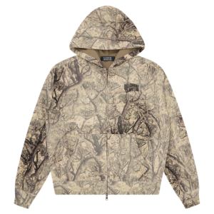 Diamonds & Dollars Tree Camo Oversized Zip Through