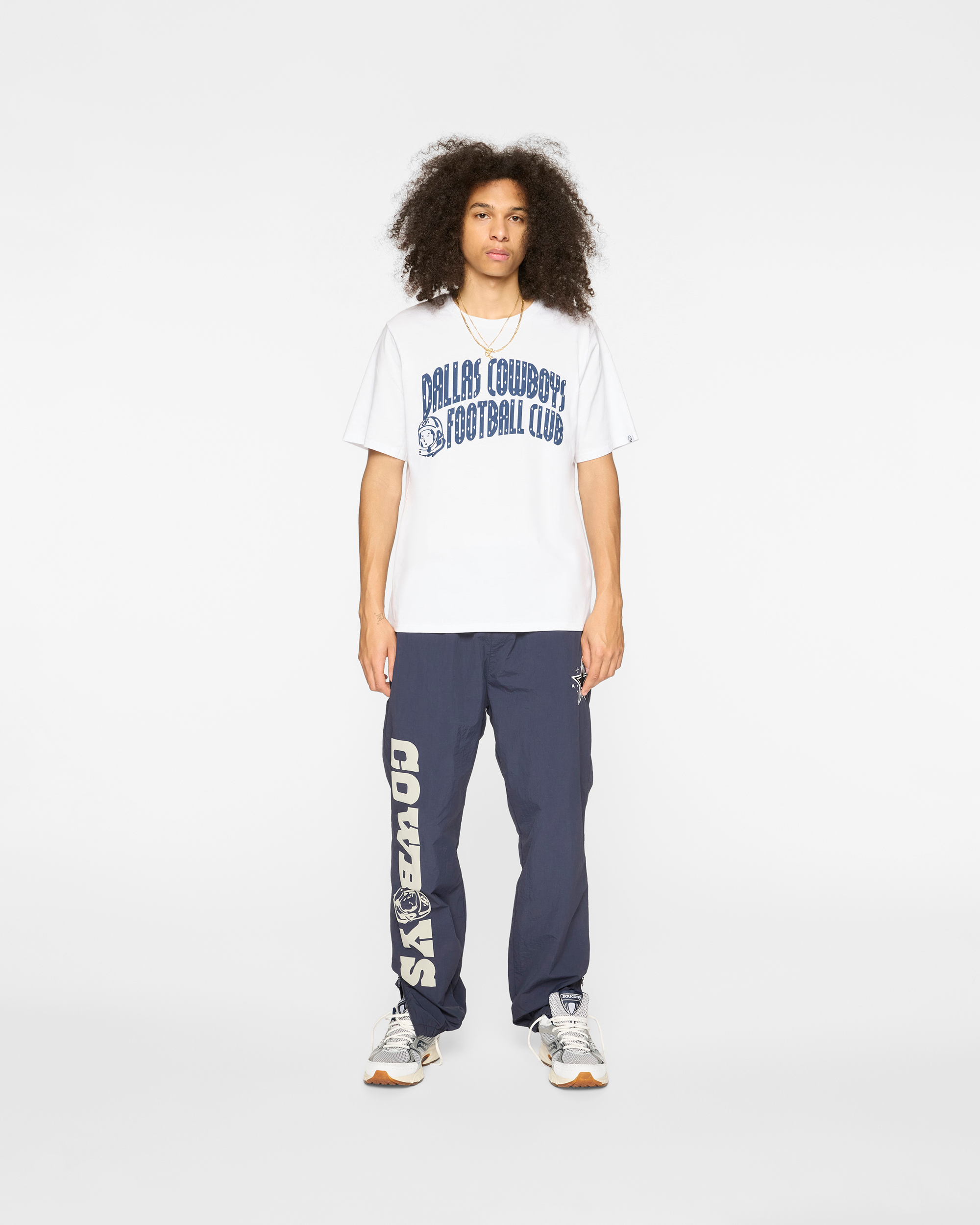 Dallas Cowboys Curve Logo SS White Tee - Image 3