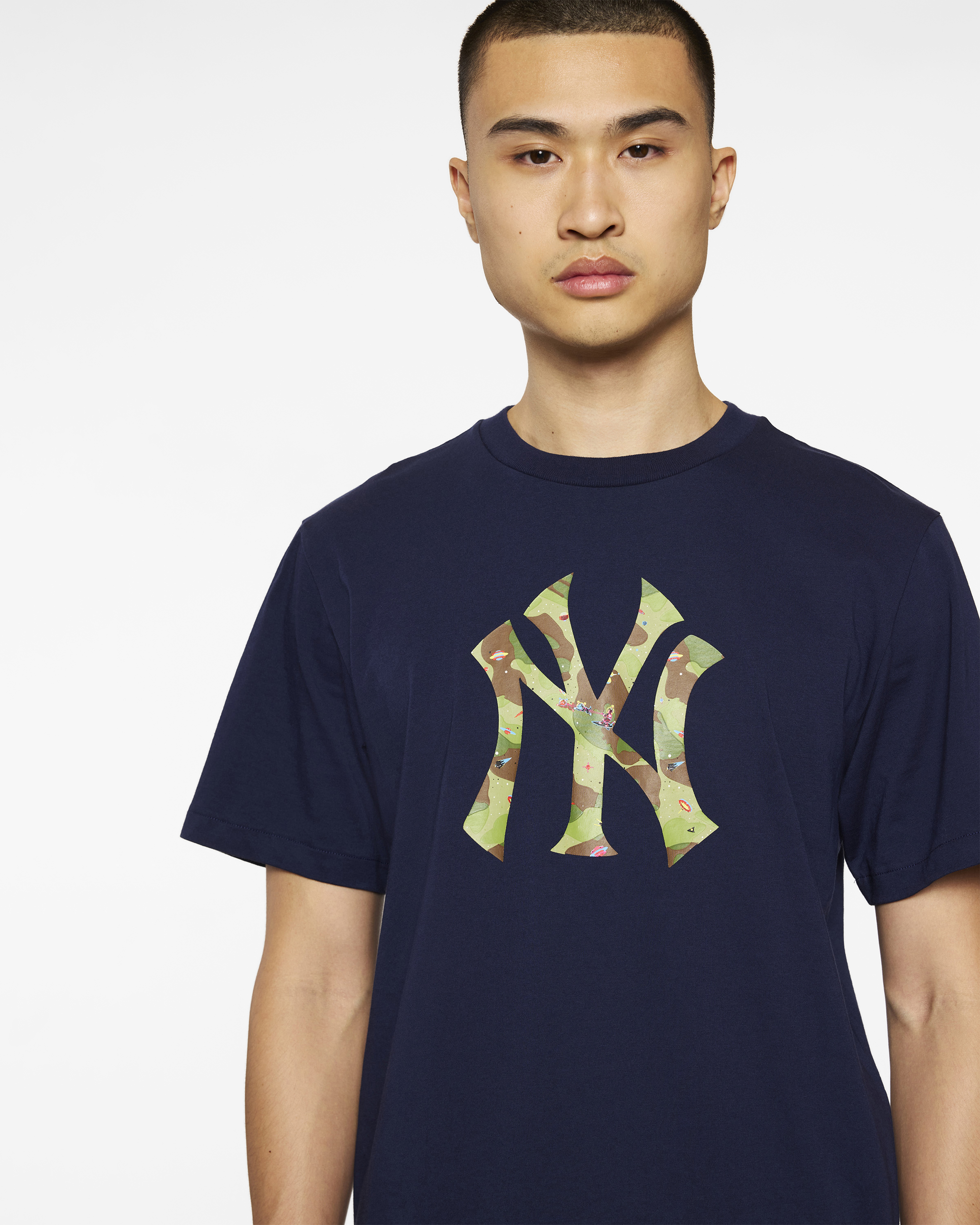 NY Yankees Space Camo Logo Tee - Image 4