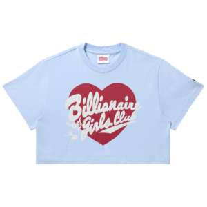 Womens Script Heart Cropped Tee