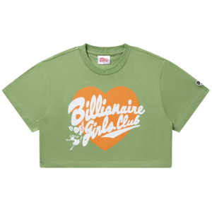 Womens Script Heart Cropped Tee