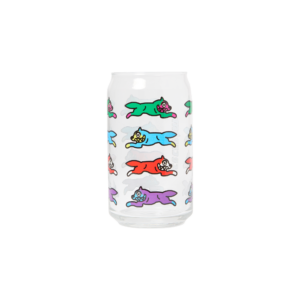 Running Dog Soda Can Glass