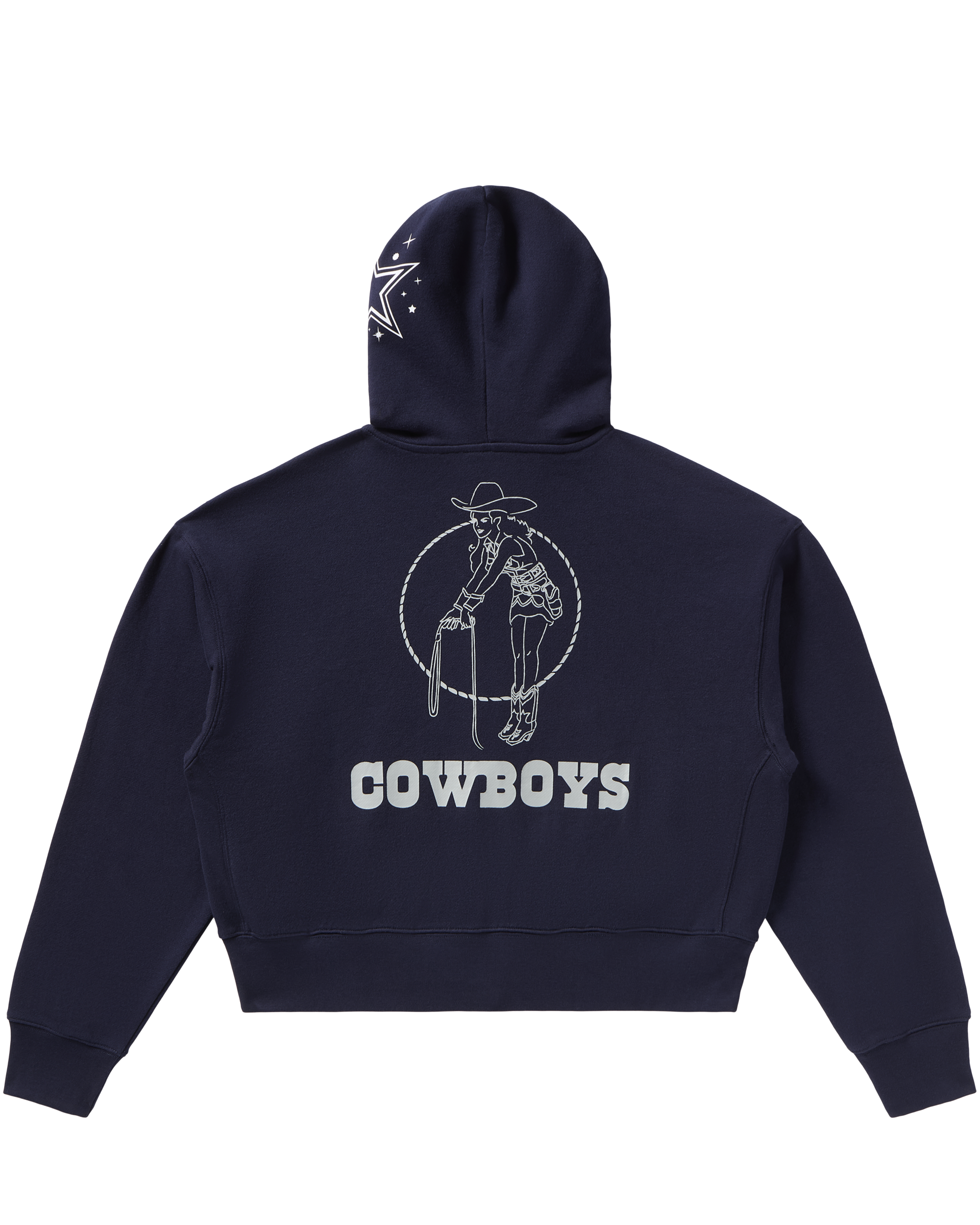 Womens Dallas Cowboys Cropped Hoodie - Image 2
