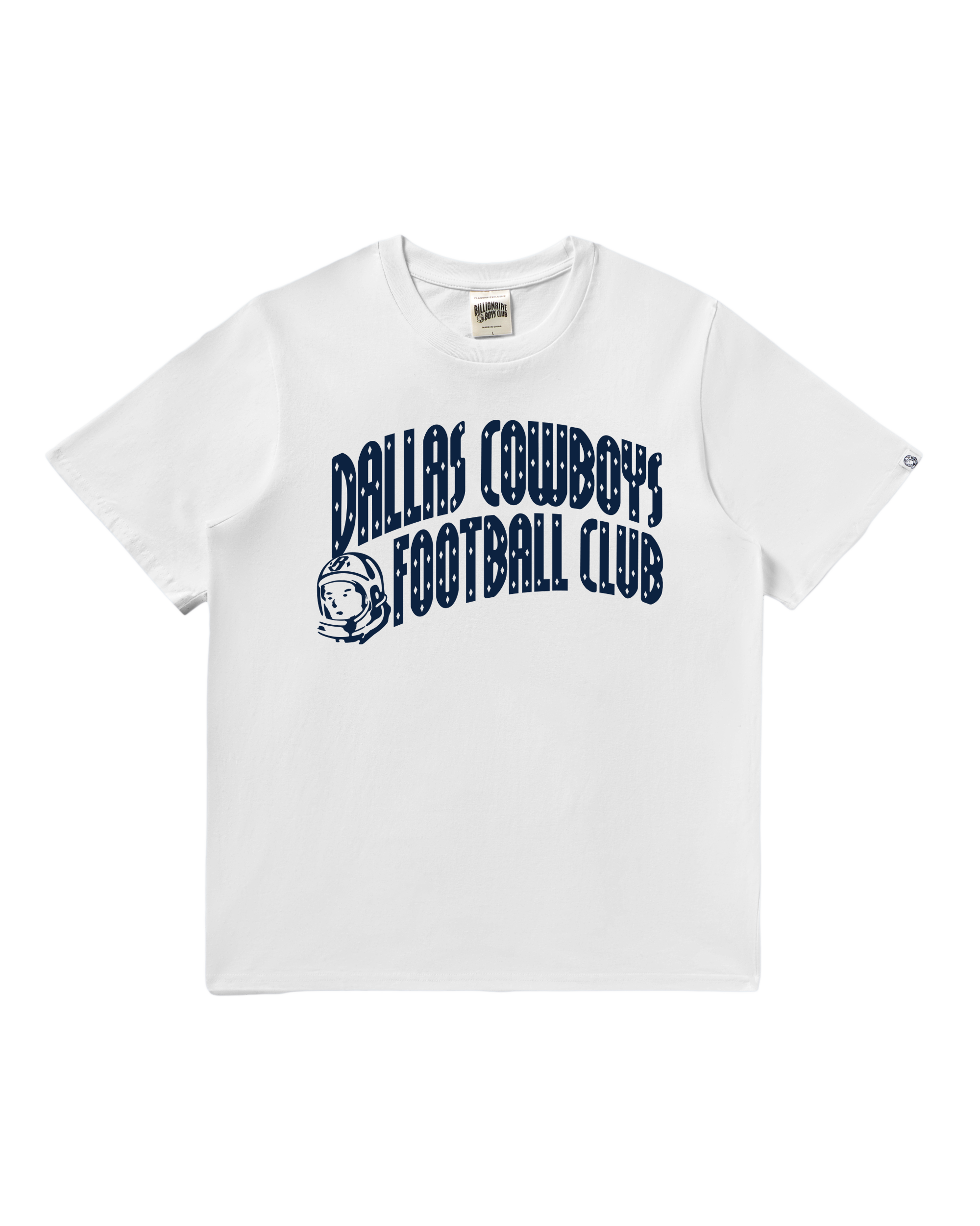Dallas Cowboys Curve Logo SS White Tee
