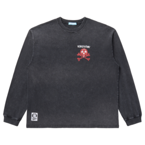 Damaged Cotton LS T-Shirt Icecream