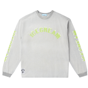 Damaged Cotton LS T-Shirt Running Dog