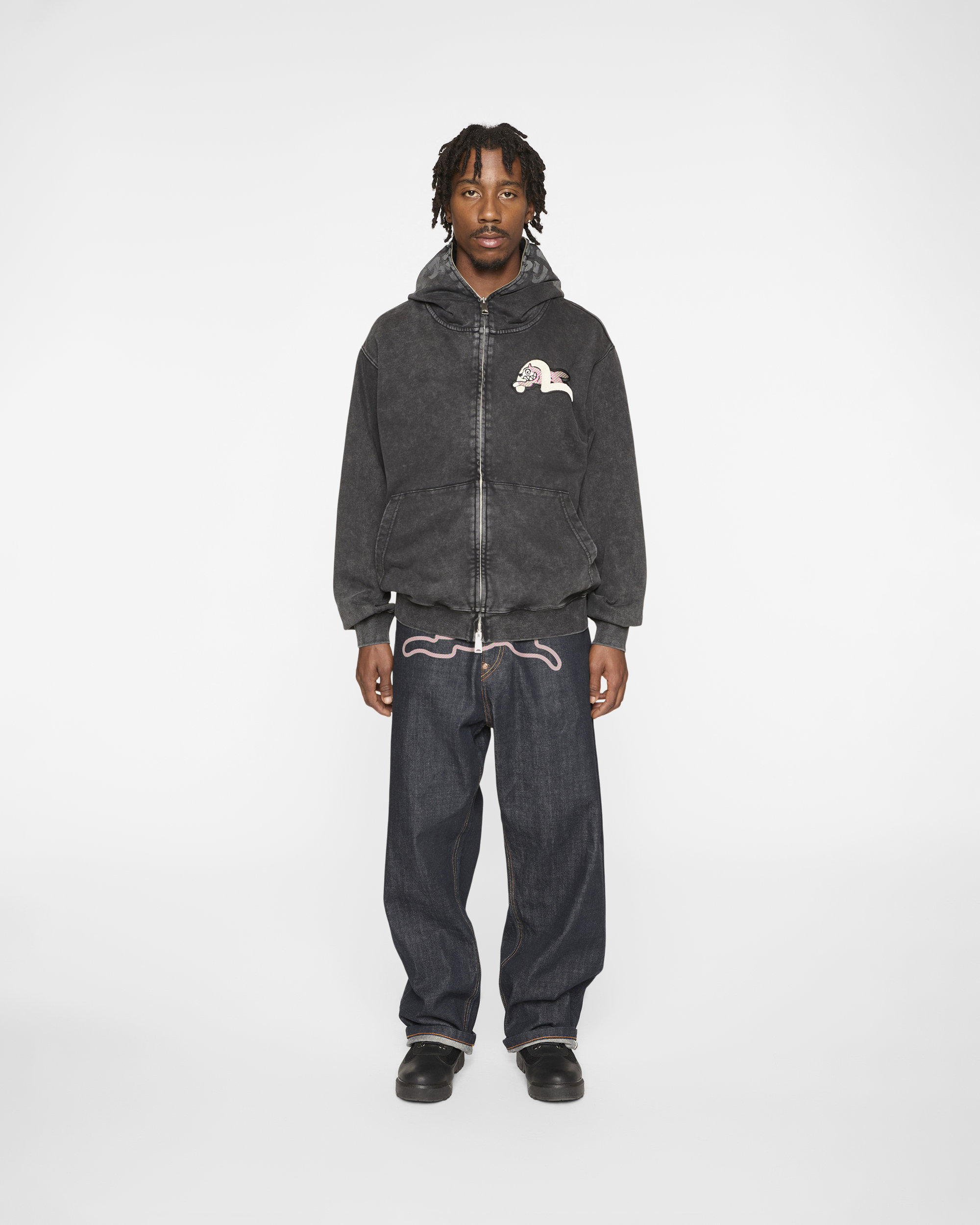 Logo With Seagull Emb. & Printed Hood Sweatshirt - Image 3