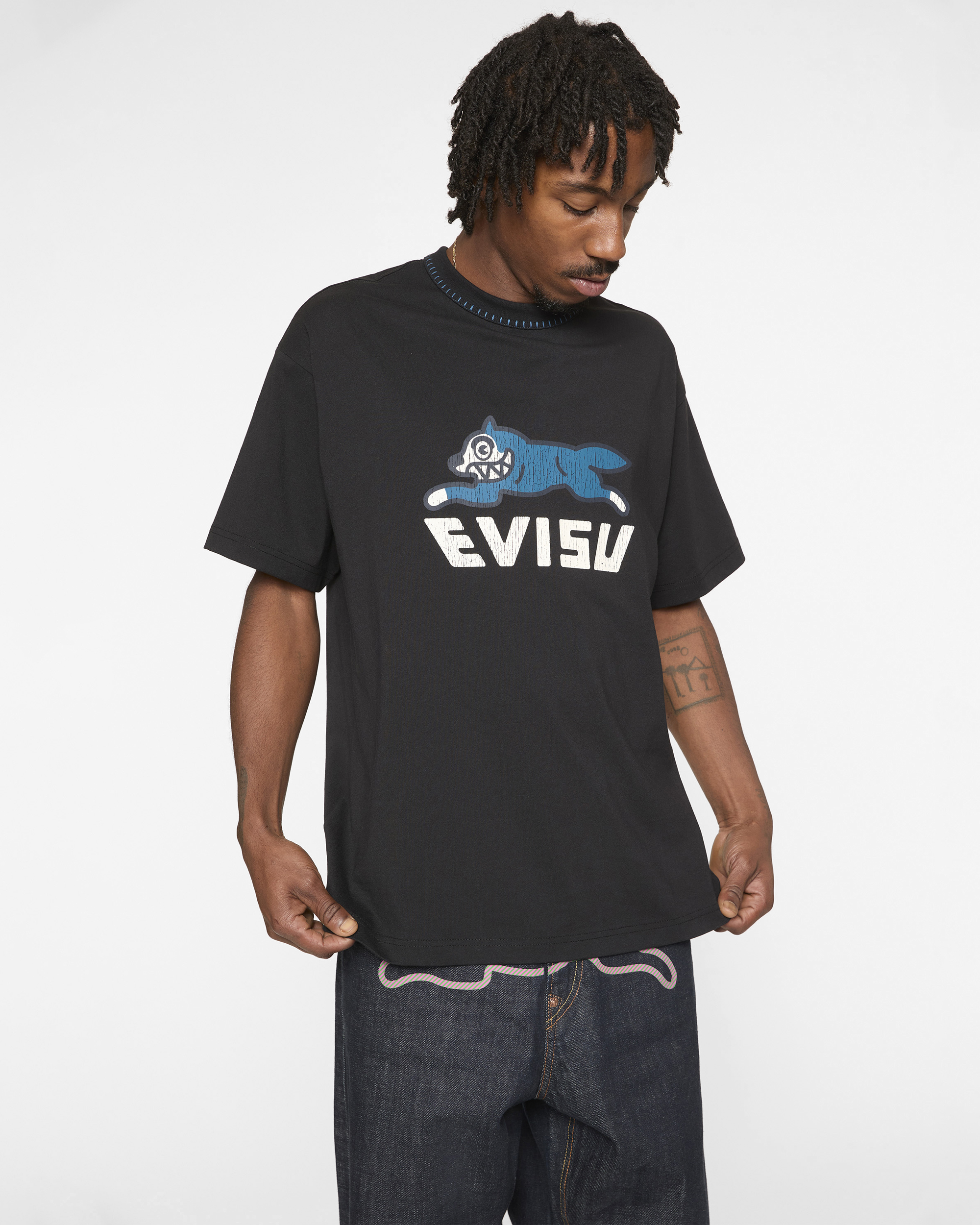 Logo With Evisu Printed T-Shirt - Image 4