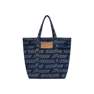Repeat Logo Denim Tote Bag