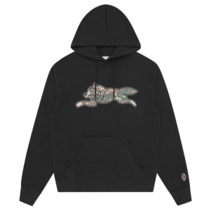 Woodland Camo Running Dog Popover Hood