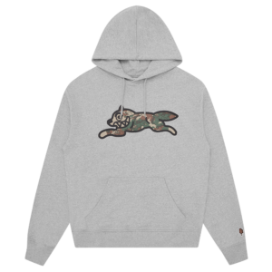 Woodland Camo Running Dog Popover Hood