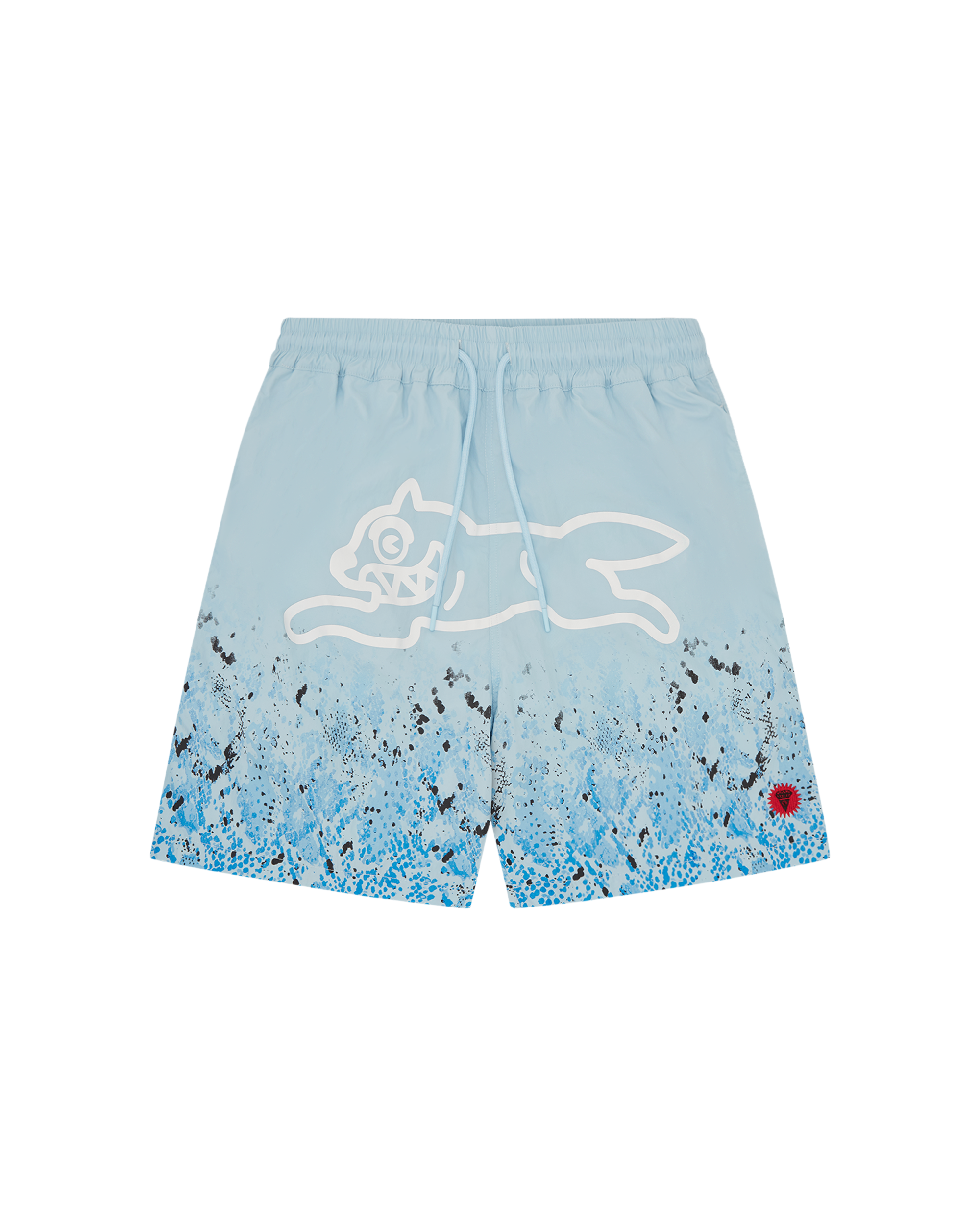 Gradient Snakeskin Running Dog Swim Shorts