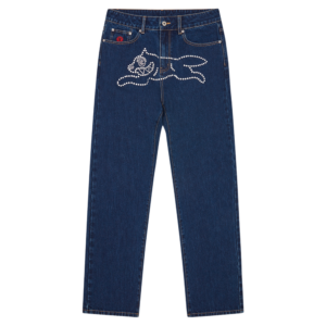 Crystal Running Dog Denim Pants
