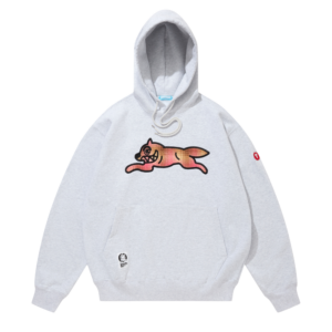 Applique Logo Hoodie Running Dog