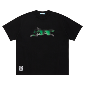 Applique Logo Cotton T-Shirt Running Dog