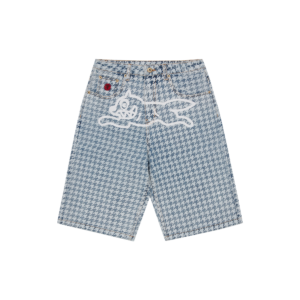 Womens Houndstooth Running Dog Shorts