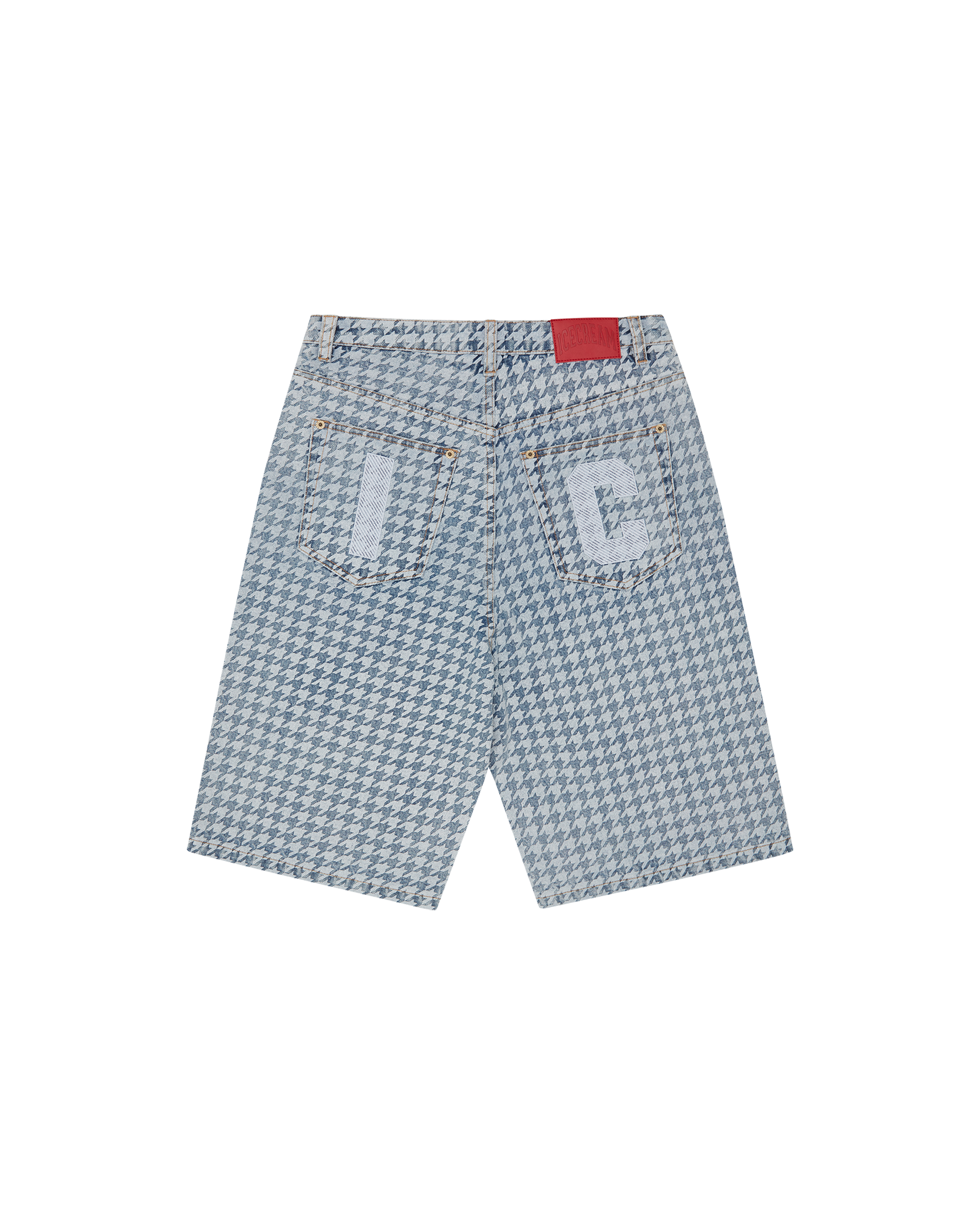 Womens Houndstooth Running Dog Shorts - Image 3