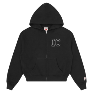 Womens Crystal Zip Through Hood