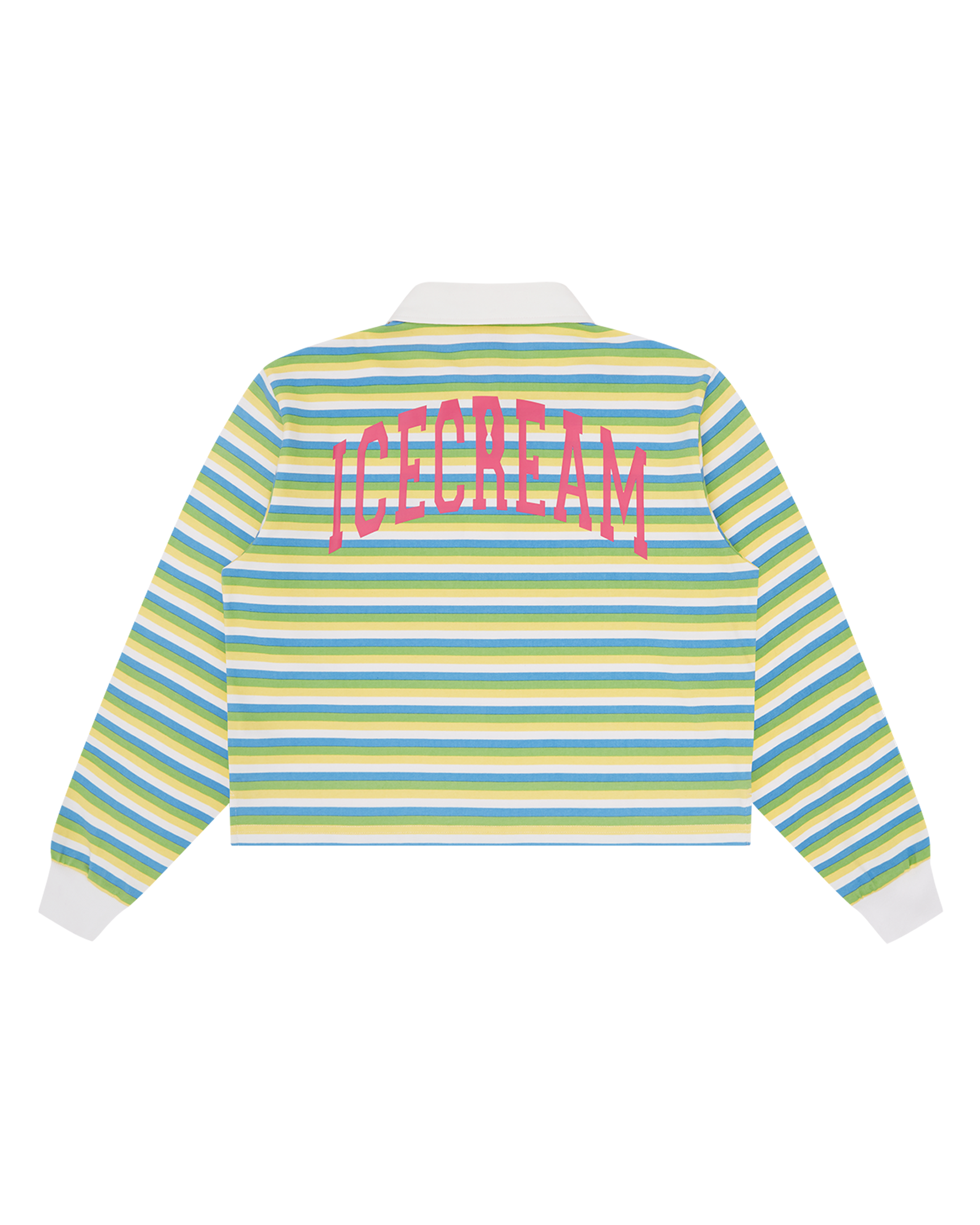 Womens Popsicle Striped Cropped Rugby Shirt - Image 2