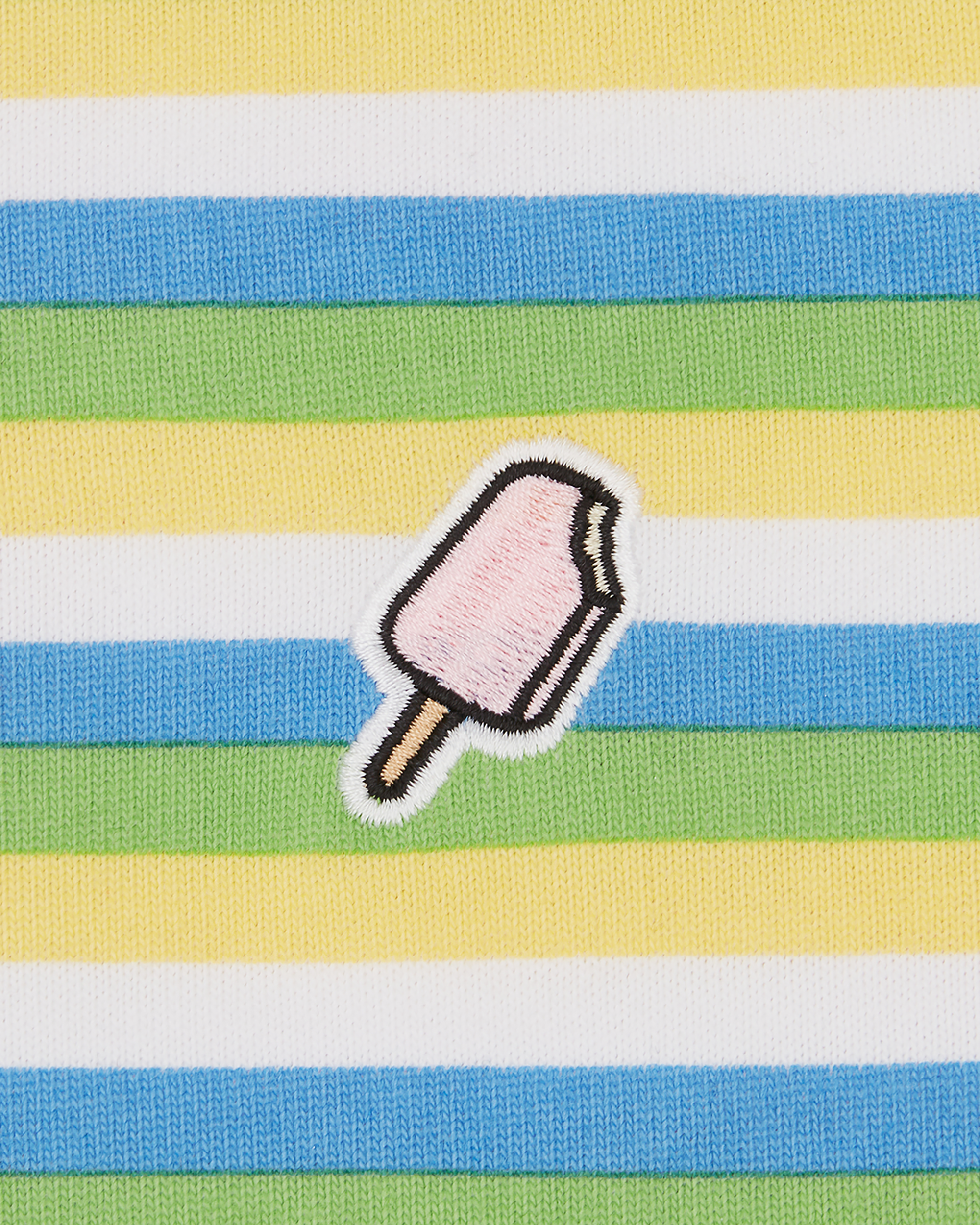 Womens Popsicle Striped Cropped Rugby Shirt - Image 3