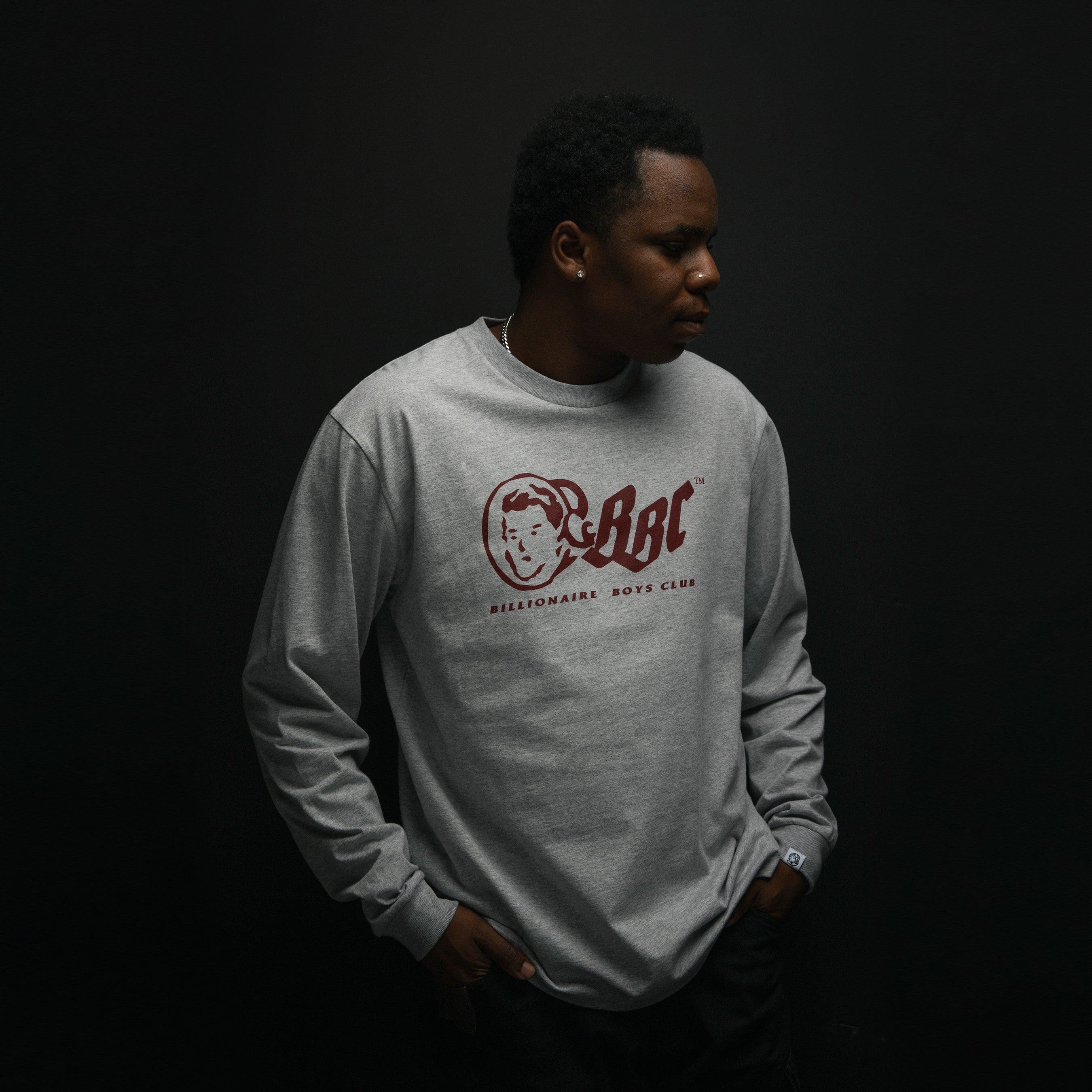 OG Logo LS Tee Burgundy - Image 3